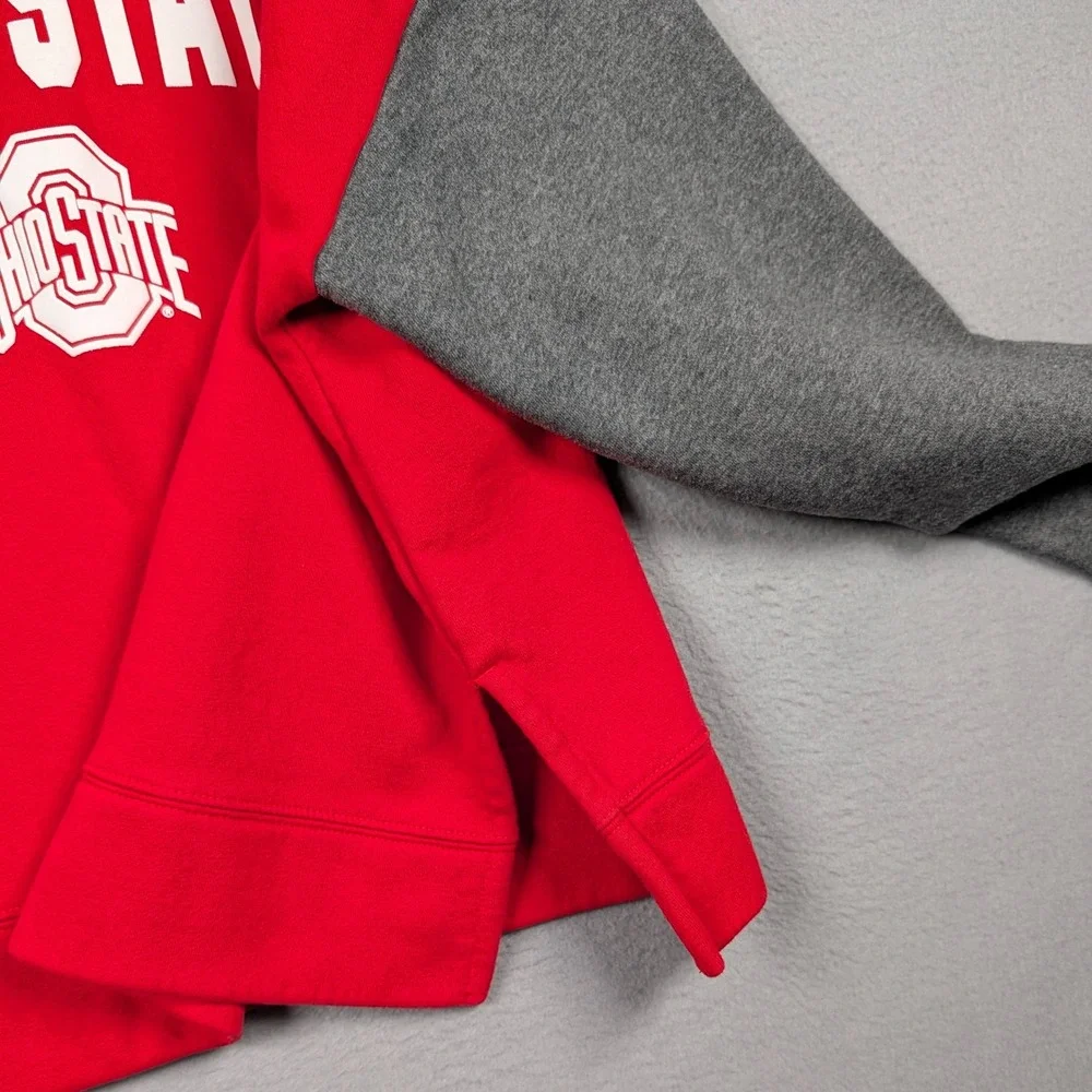 Ohio State Buckeyes Sweatshirt Womens‎ Medium Red Colorblock Nike Crewneck NCAA - Picture 5 of 8